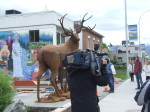 Deer sculpture in Enderby BC by Majestic Metal Art