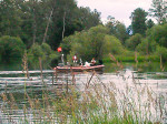 drinking water buoy with dive team in Enderby BC