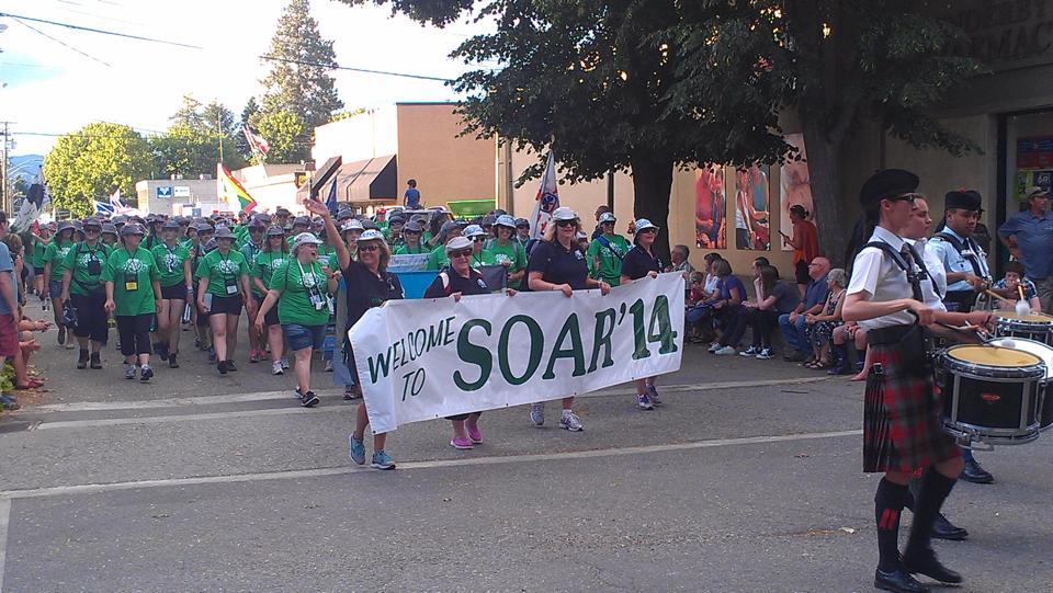 Girl Guides SOAR Parade in Enderby BC on July 19, 2014