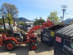 Steve Campbell Dumping a Load of Dirt at Enderby Community Clean Up Day in 2015