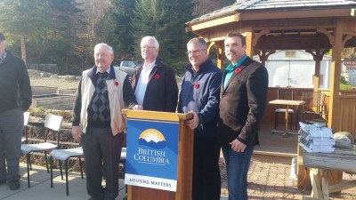 Enderby Seniors Housing Society Members with MLA Kyllo and Mayor McCune