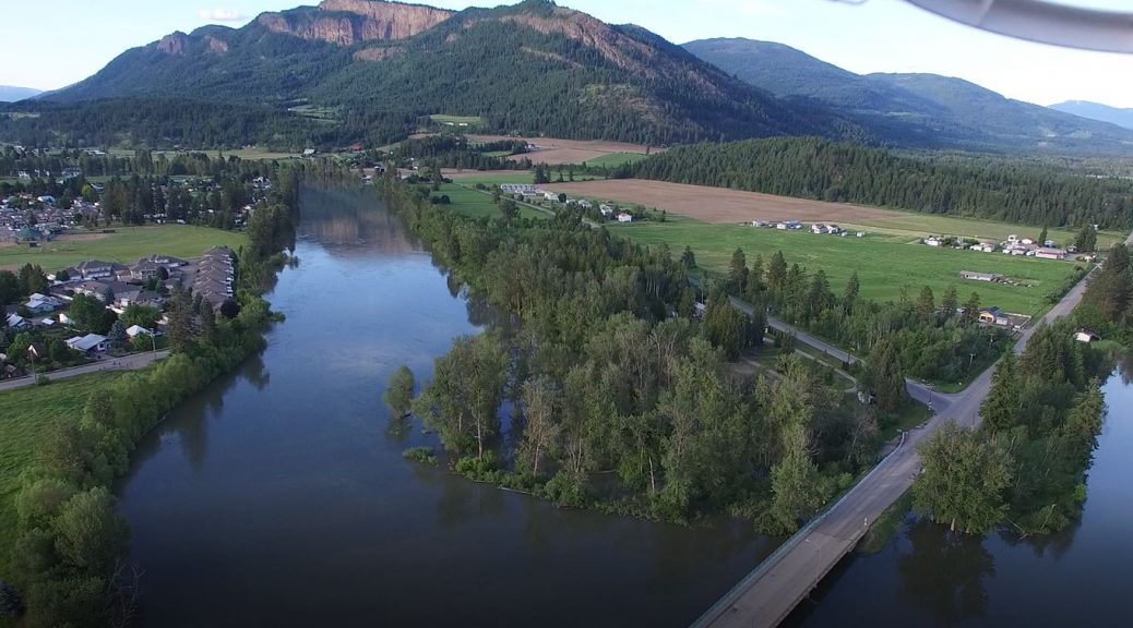 Enderby Flooding June 4 2017 Looking North