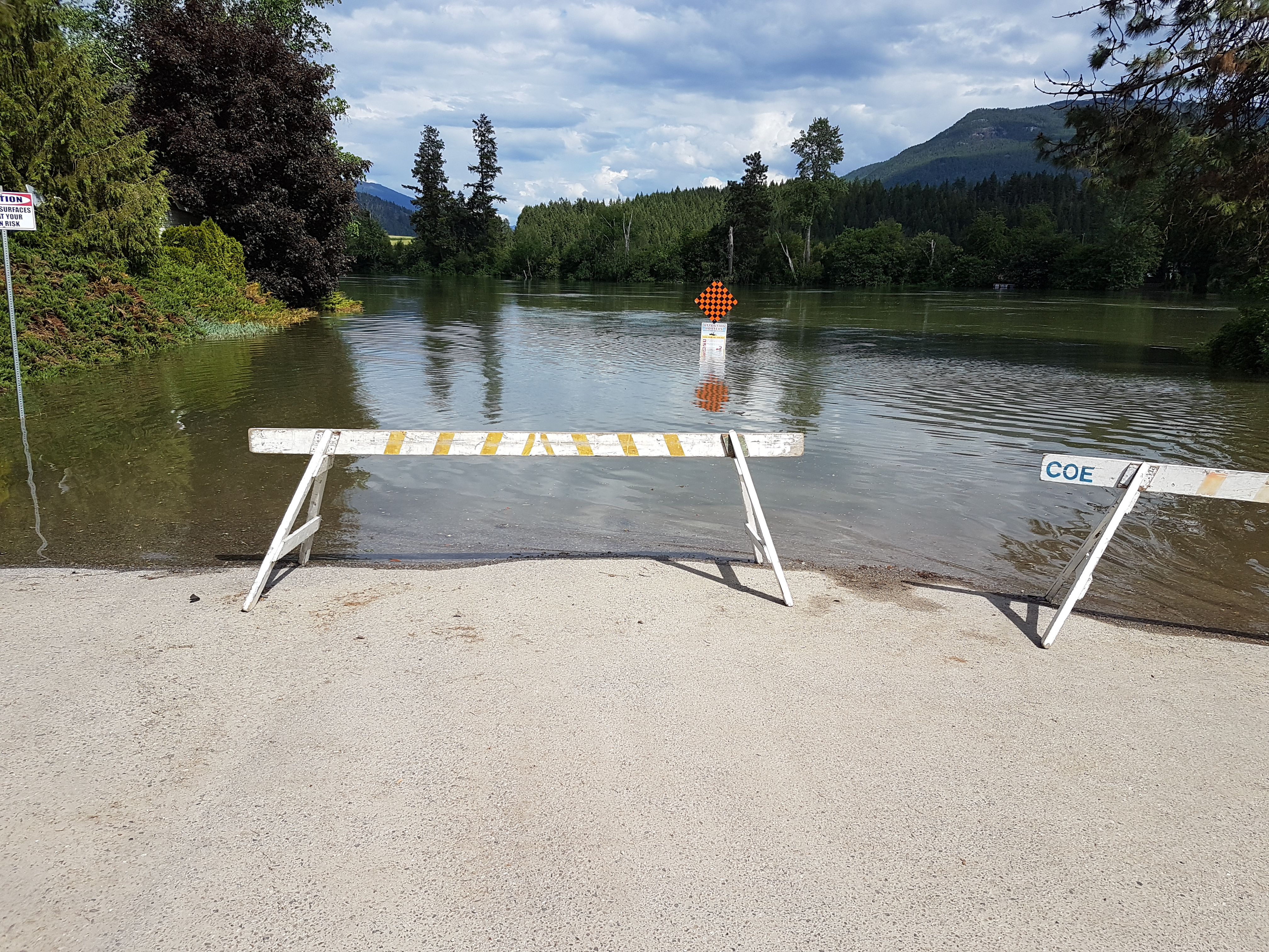 Enderby Flooding May 20 2018 Boat Launch