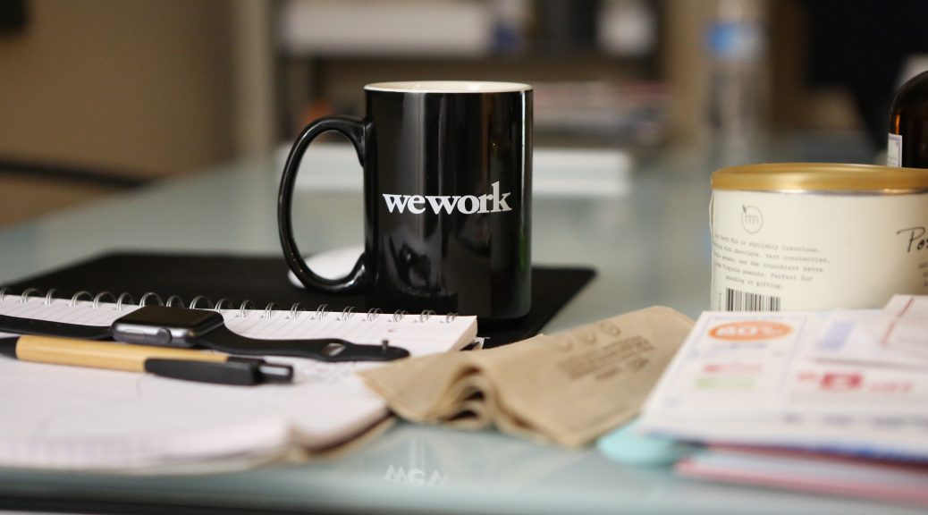 coffee mug on desk