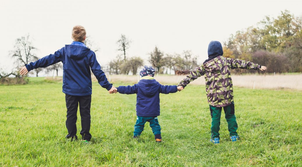 children holding hands