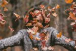 throwing leaves