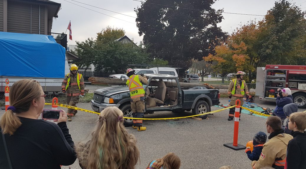 Enderby & District Fire Department Open House Jaws of Life Demo 01
