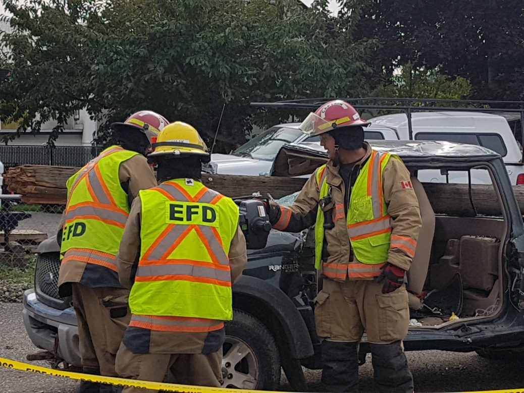 Enderby & District Fire Department Open House Jaws of Life Demo 02