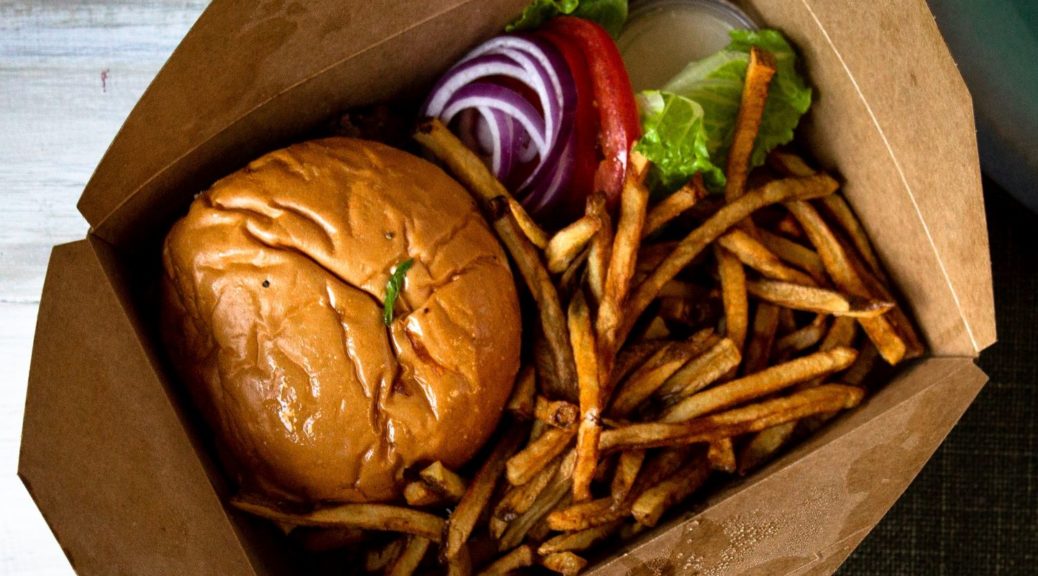 take out burger and fries 1200