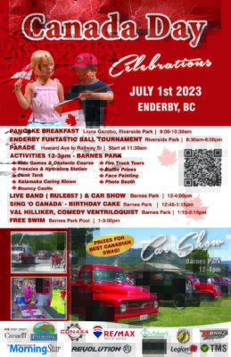 Enderby Canada Day 2023 event poster