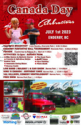 Enderby Canada Day 2023 event poster