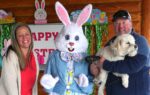 Easter dog with bunny