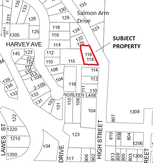0017 25 ZTA END (Prime Building Design) Subject Property Map
