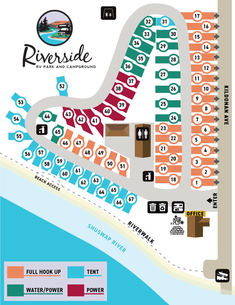 Riverside RV Park Map