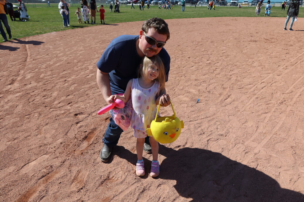 Ben & Daughter post egg hunts smiles