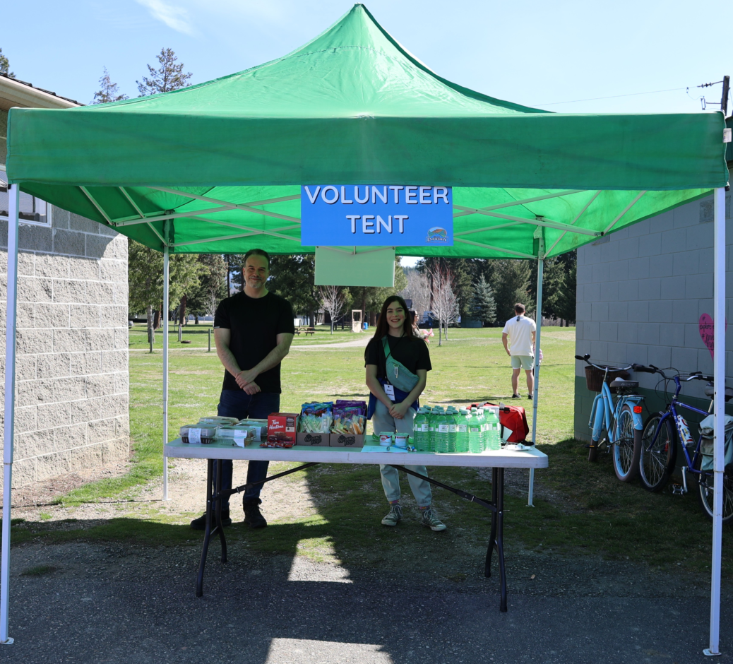 Volunteer Tent Smiling