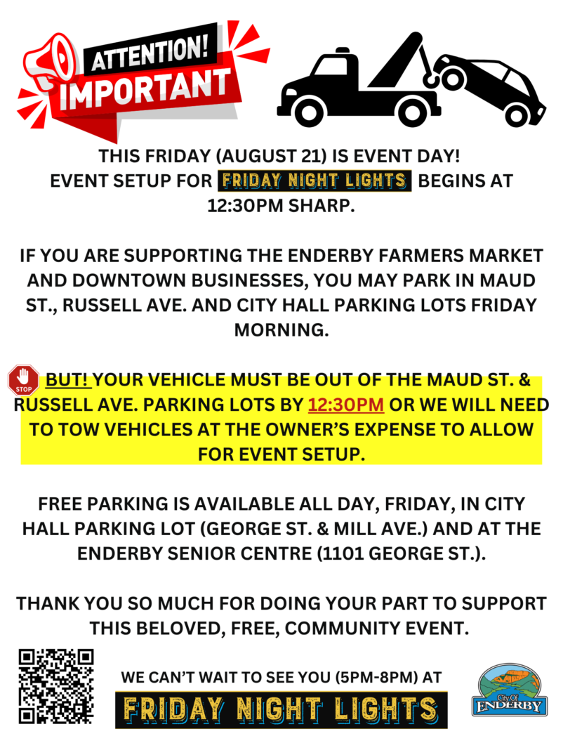 Parking Tow Warning FNL 2026