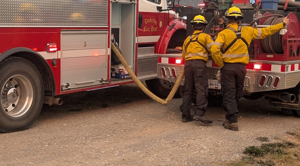 Firefighters at Bradley Creek Wildfire Deployment